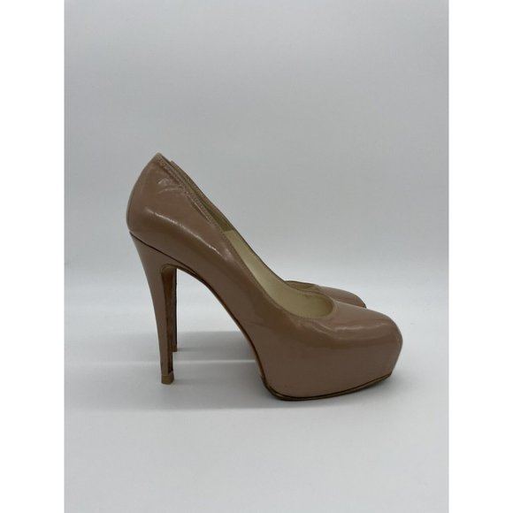 Brian Atwood Shoes - Brian Atwood Womens Stiletto Platform Pumps Beige Size 36
